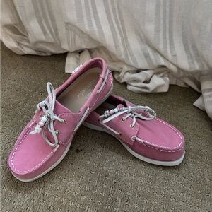 Sperry x Nordstrom Pink Topsider Boat Shoes Kids Size 2M